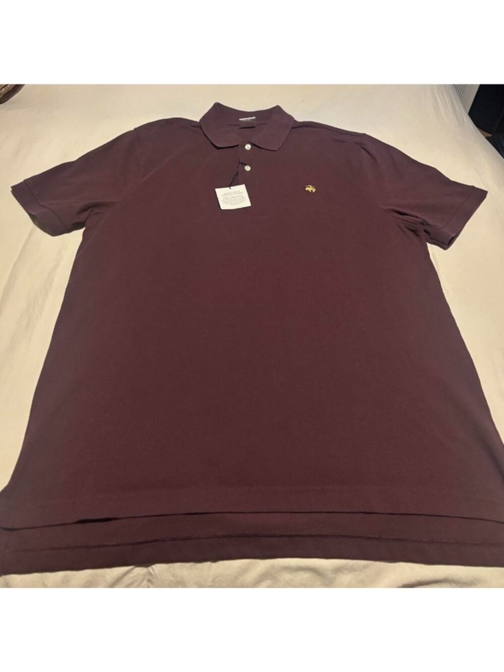 NWT Brooks Brothers Burgundy Performance Pique Polo Shirt Size XL